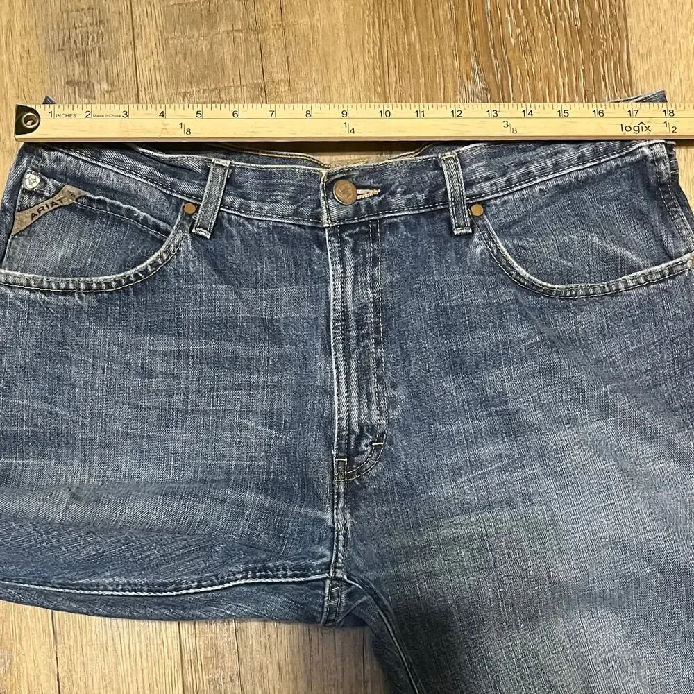 Ariat M3 Jeans Men's 38x32 Athletic Straight Leg Denim Medium Wash Work Western - Picture 8 of 9